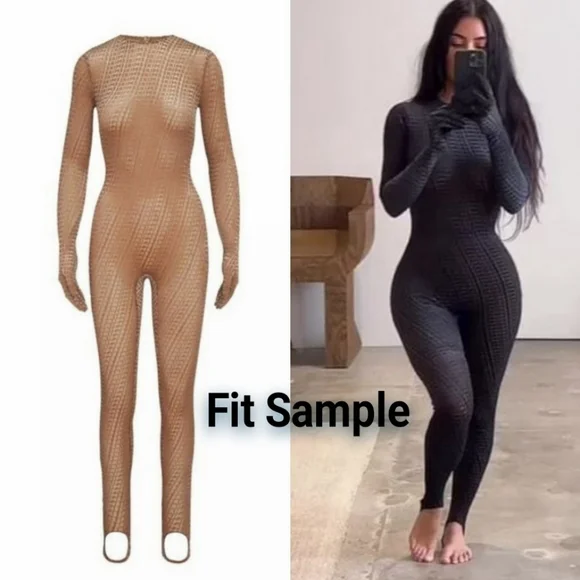 SKIMS Velvet Stirrup Onsie Sienna Catsuit Jumpsuit Womens XL